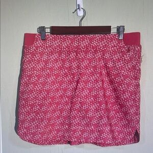 Red Patterned Women's Skirt
